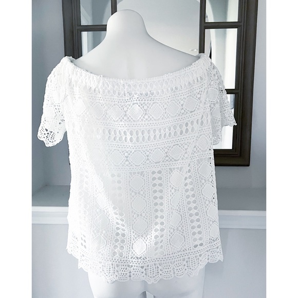 Sunday in Brooklyn White Evie Off-the-Shoulder Top, by Anthropologie Size S NEW - Picture 6 of 10